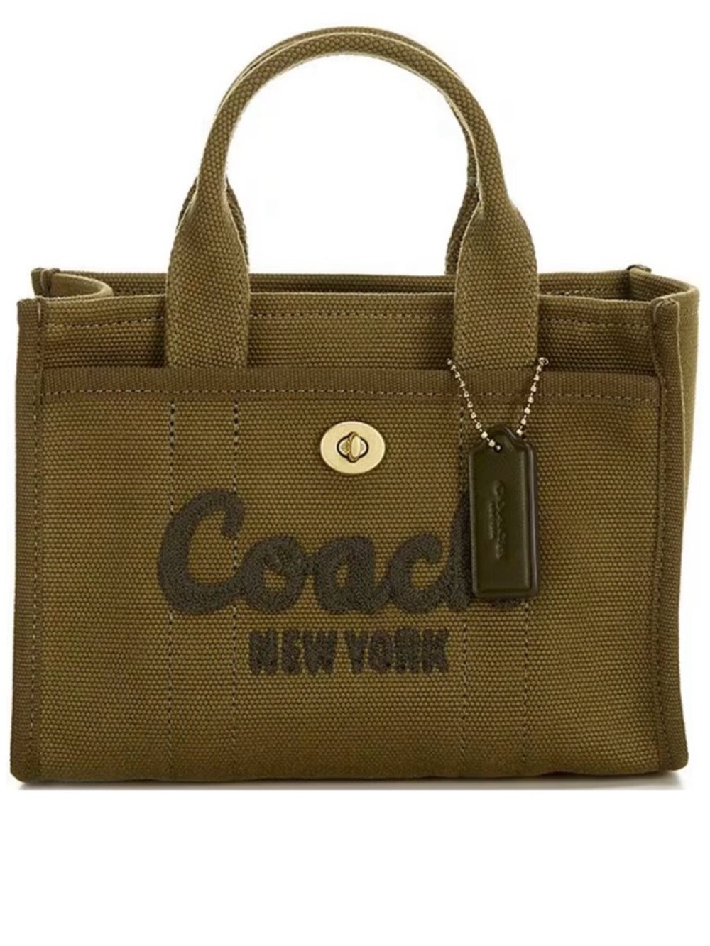 COACH Cargo 20 Small Crossbody Tote Handle Bag in Olive Green